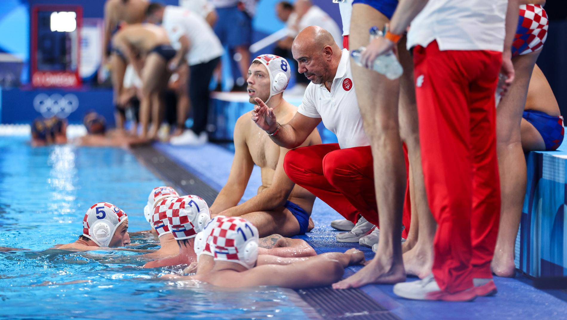 Pariz: XXXIII. Olimpijske igre Pariz 2024. Vaterpolo utakmica, grupa A, Hrvatska - Crna Gora