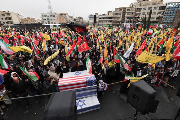 Protest marking the annual al-Quds Day (Jerusalem Day) on the last Friday of the holy month of Ramadan in Tehran