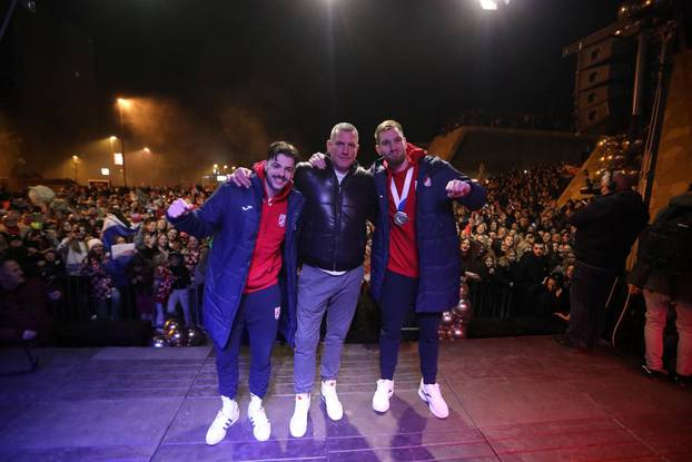 Rijeka: Doček srebrnih Tina Lučina, Filipa Glavaša i Valtera Matoševića