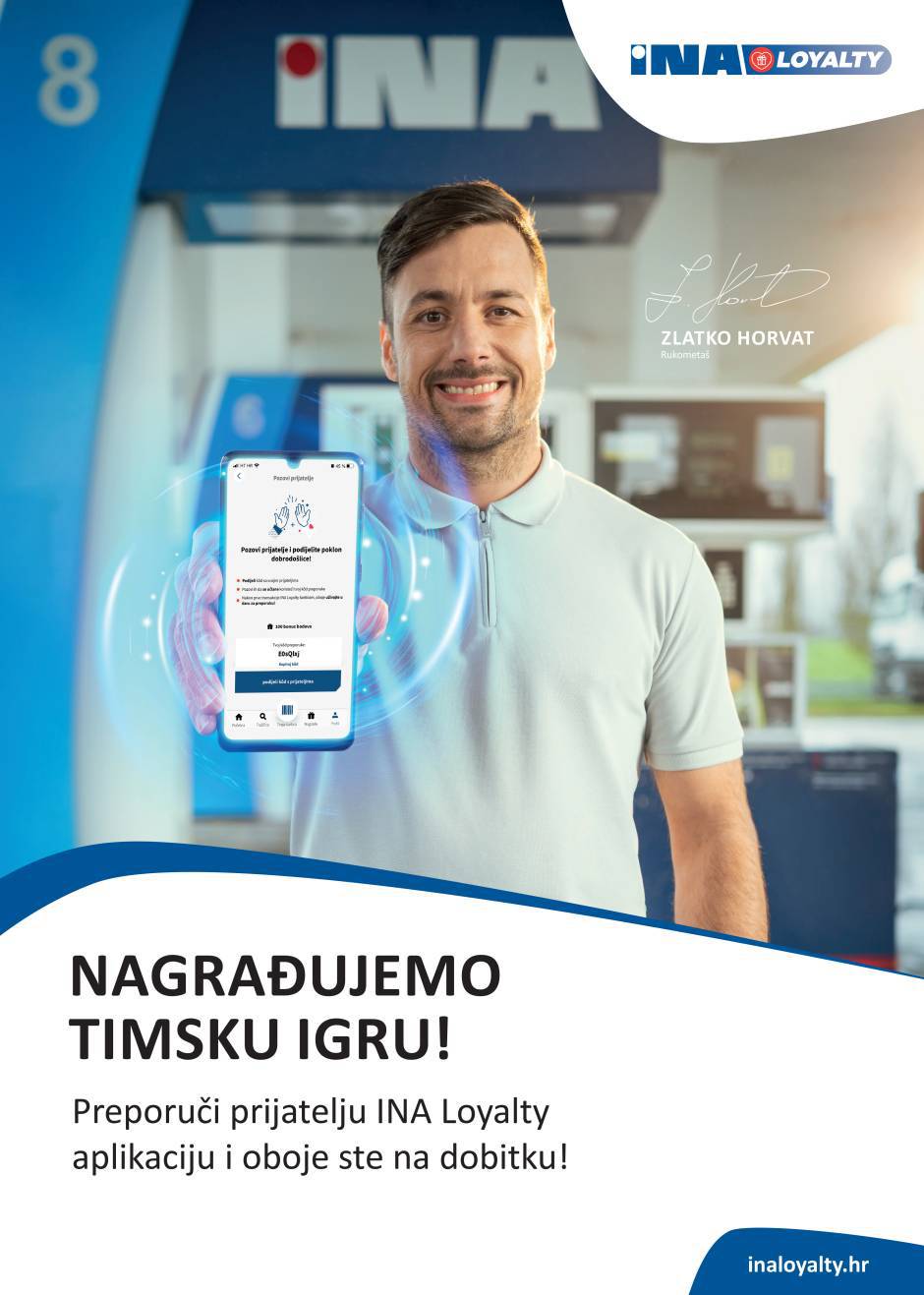 Preporuči prijatelju INA Loyalty aplikaciju i oboje ste na dobitku