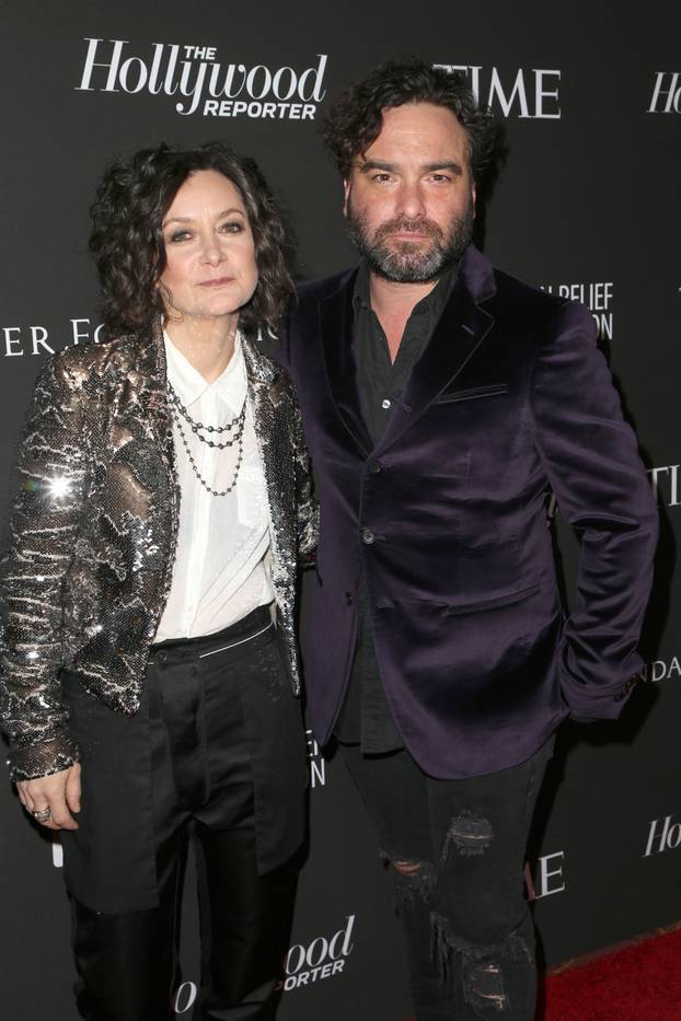 Los Angeles, Ca, USA. 5th Jan, 2019. Sara Gilbert and Johnny Galecki at the J/P HRO & Disaster Relief Gala hosted by Sean Penn at Wiltern Theater in Los Angeles, Caliornia on January 5, 2019. Credit: Faye Sadou/Media Punch/Alamy Live News