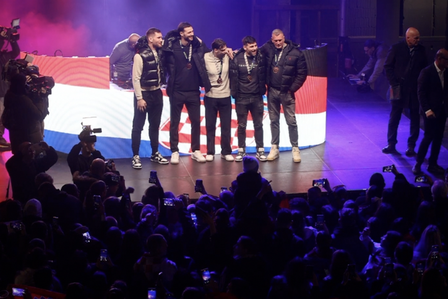 Rijeka: Doček za brončane rukometaše Tina Lučina, Verona Načinovića, Filipa Glavaša, Dinu Slavića