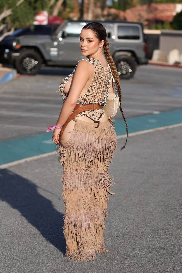 *EXCLUSIVE* Demi Rose stuns in her Coachella outfit before she heads to the festival