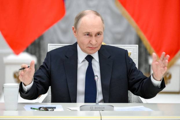 Russian President Putin Chair a Meeting with Members of Russia's Business Community in Moscow