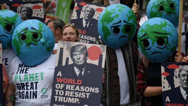 Protest against U.S. President Donald Trump in London