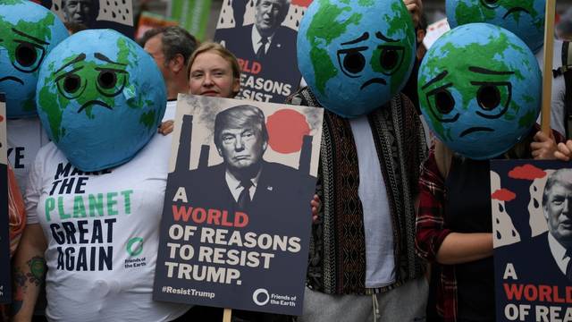 Protest against U.S. President Donald Trump in London