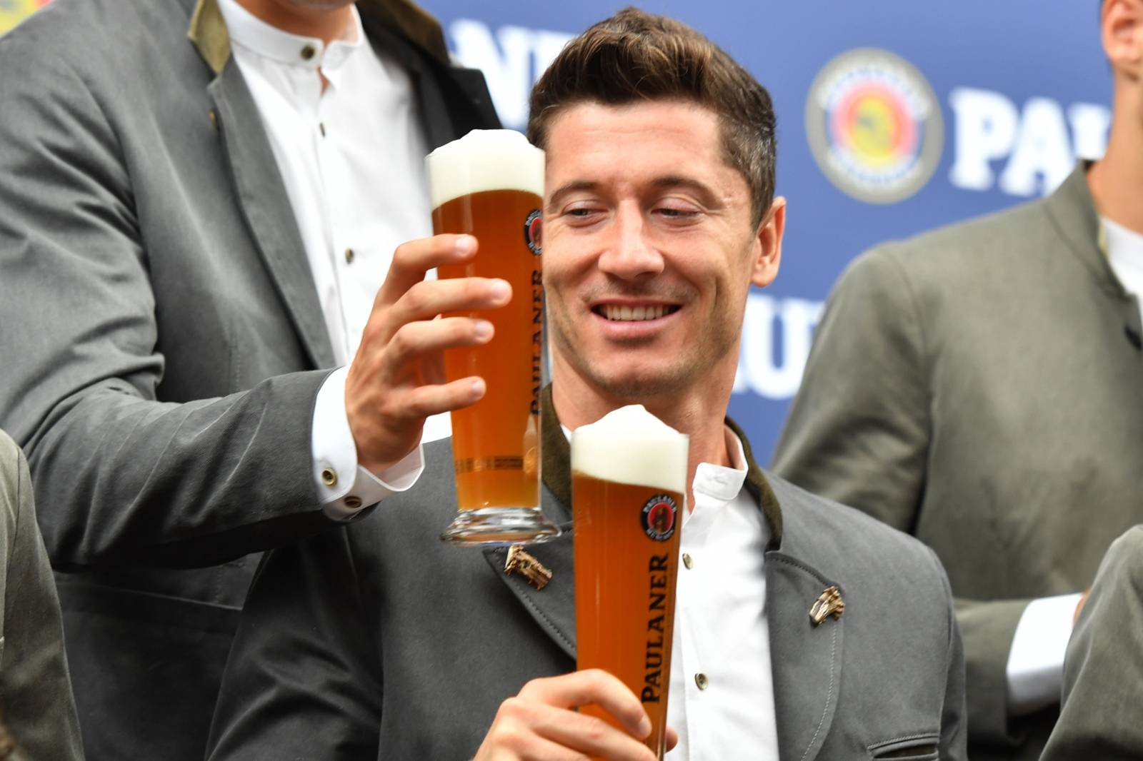 FC Bayern Munich-Paulaner photo shoot.