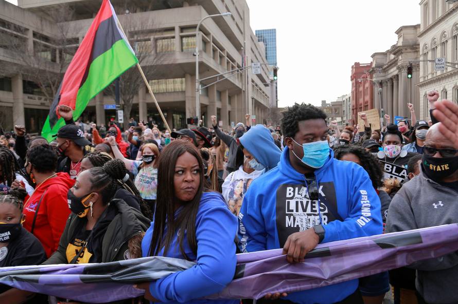 Rally to mark one year since Breonna Taylor was shot and killed by police, in Louisville