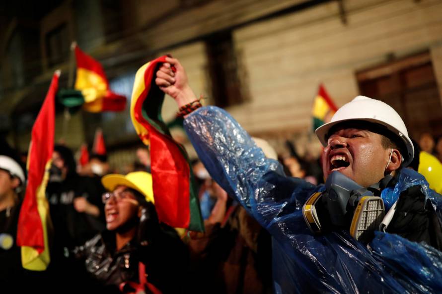 Protest against Bolivia's President Evo Morales in La Paz