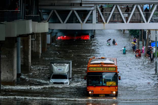 Heavy rain in Bangkok