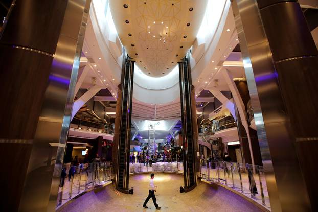 General view during the delivery ceremony of the Harmony of the Seas ( Oasis 3 ) class ship at the STX Les Chantiers de l