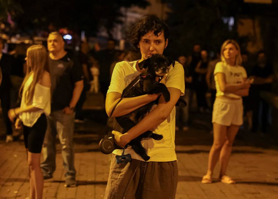 Russian drone and missile strike in Kyiv