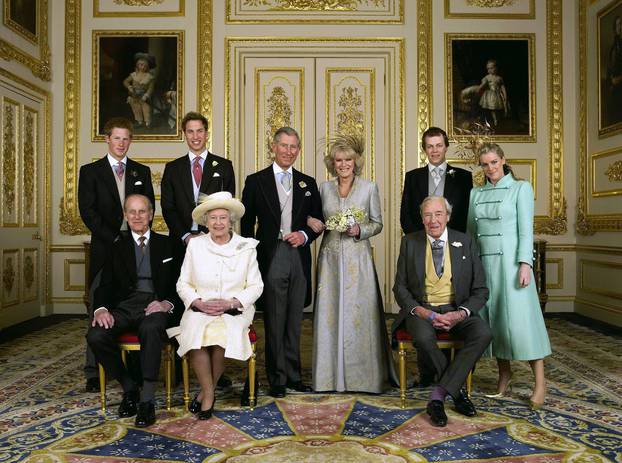 Royal Wedding - Marriage of Prince Charles and Camilla Parker Bowles - White Drawing Room - Windsor Castle