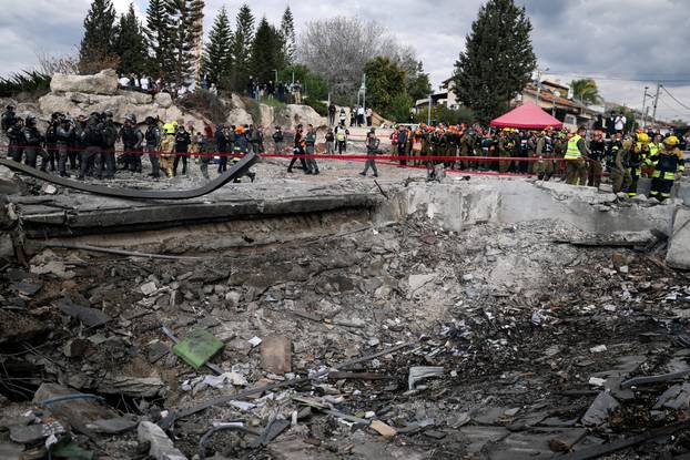 Aftermath of an Iranian strike in Beit Shemesh