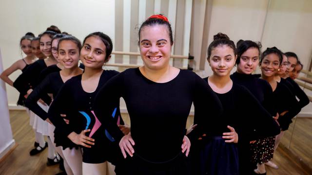 Training at an inclusive ballet studio for ballerinas with disabilities, in Alexandria