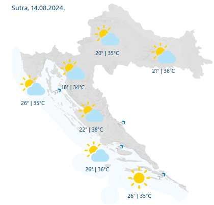 Cijela Hrvatska je u crvenom, vrhunac toplinskog vala. Evo kad nam stiže zahladnjenje!