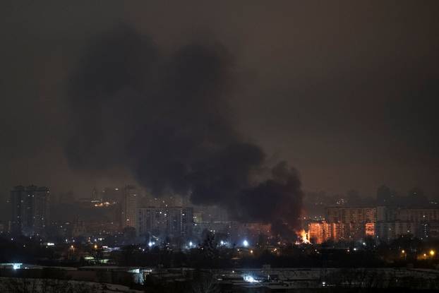 Russian missile and drone strike in Kyiv