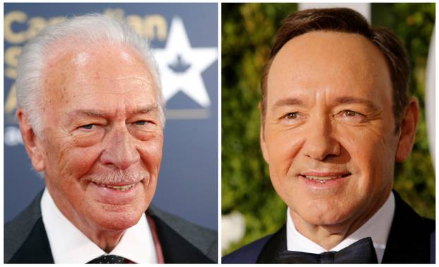 Actors Chris Plummer and Kevin Spacey in a combination photograph.
