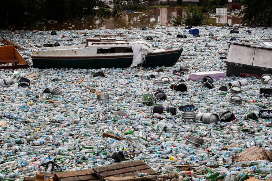 Trash is pictured following heavy rainfalls in Bad Neuenahr-Ahrweiler