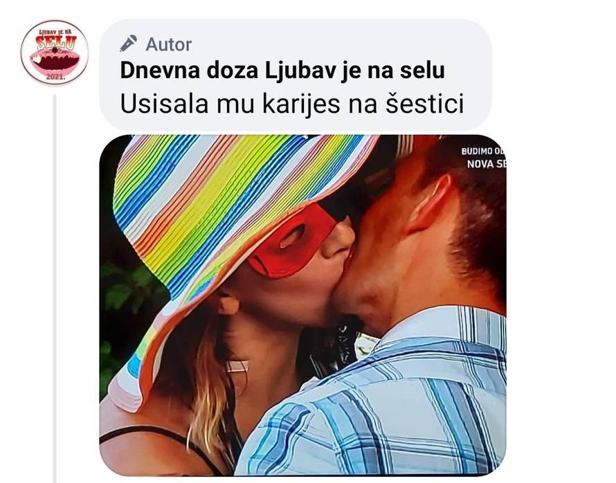 Internet pun memova poljupca Nevena i ex. Vite Maslačak: 'Usisala mu je karijes na šestici'