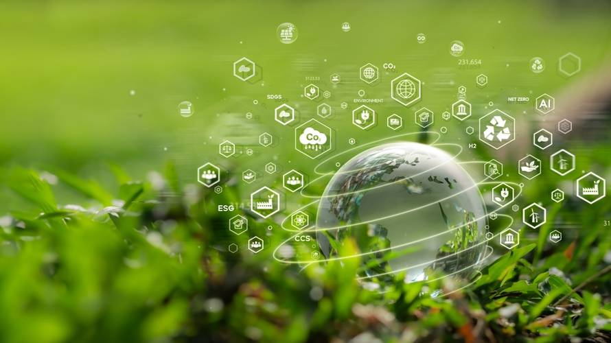 Crystal,Ball,On,Grass,In,Green,Forest,-,Environmental,Concept,