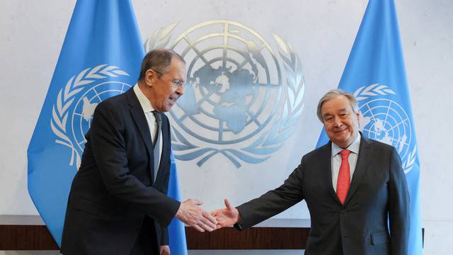 Russian Foreign Minister Lavrov chairs U.N. Security Council meeting, in New York