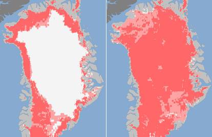 Skoro sav led na Grenlandu se počeo topiti u samo četiri dana