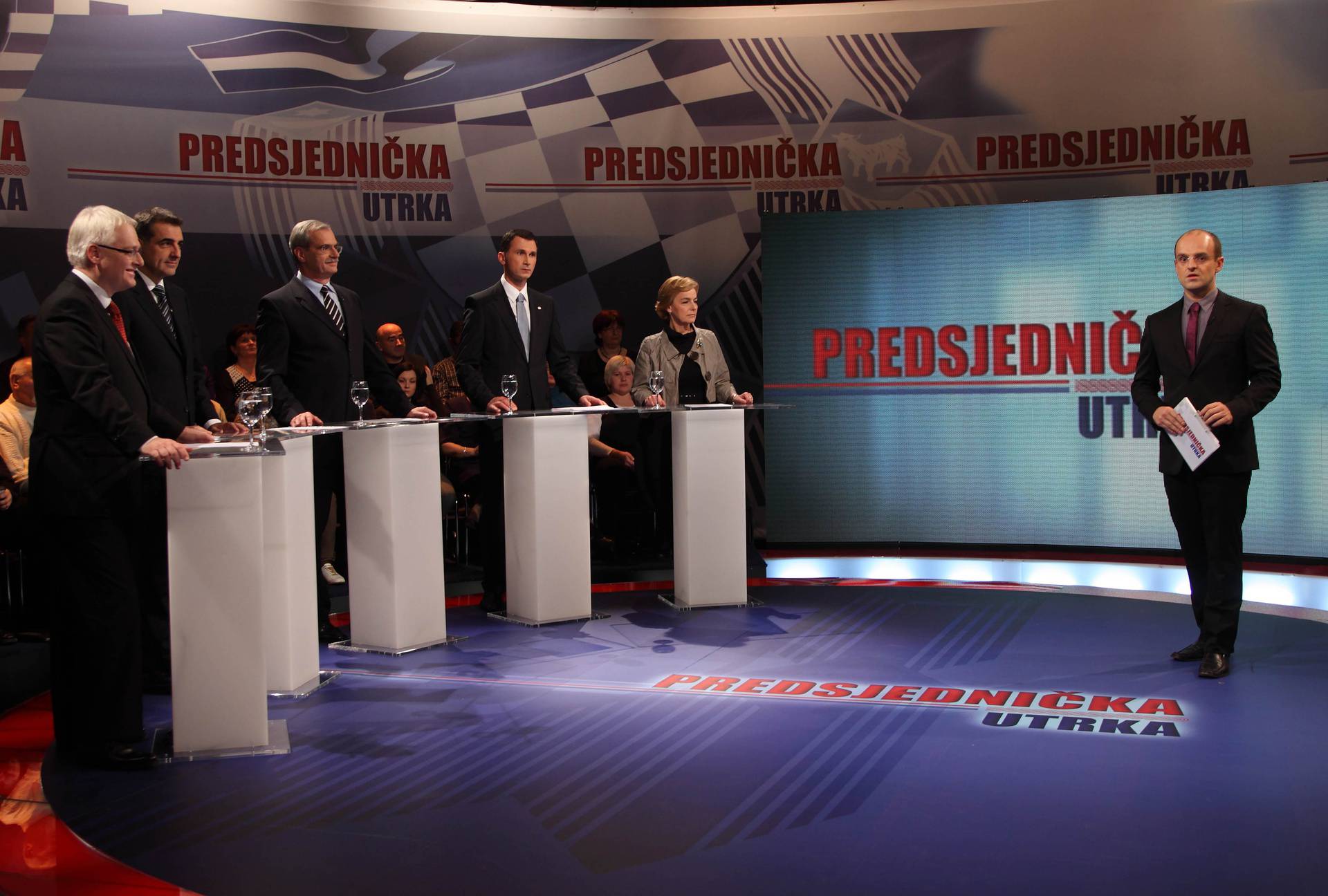 Zagreb: Su?eljavanje predsjedni?kih kandidata na Novoj TV