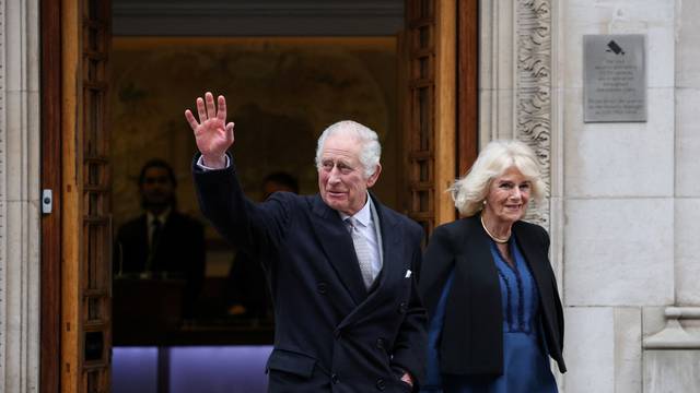 Britain's King Charles leaves the London Clinic in London