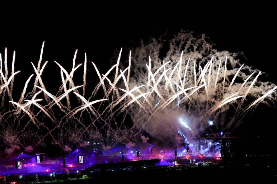 Sinj: Pogled na Hipodrom tijekom koncerta Marka Perkovića Thompsona