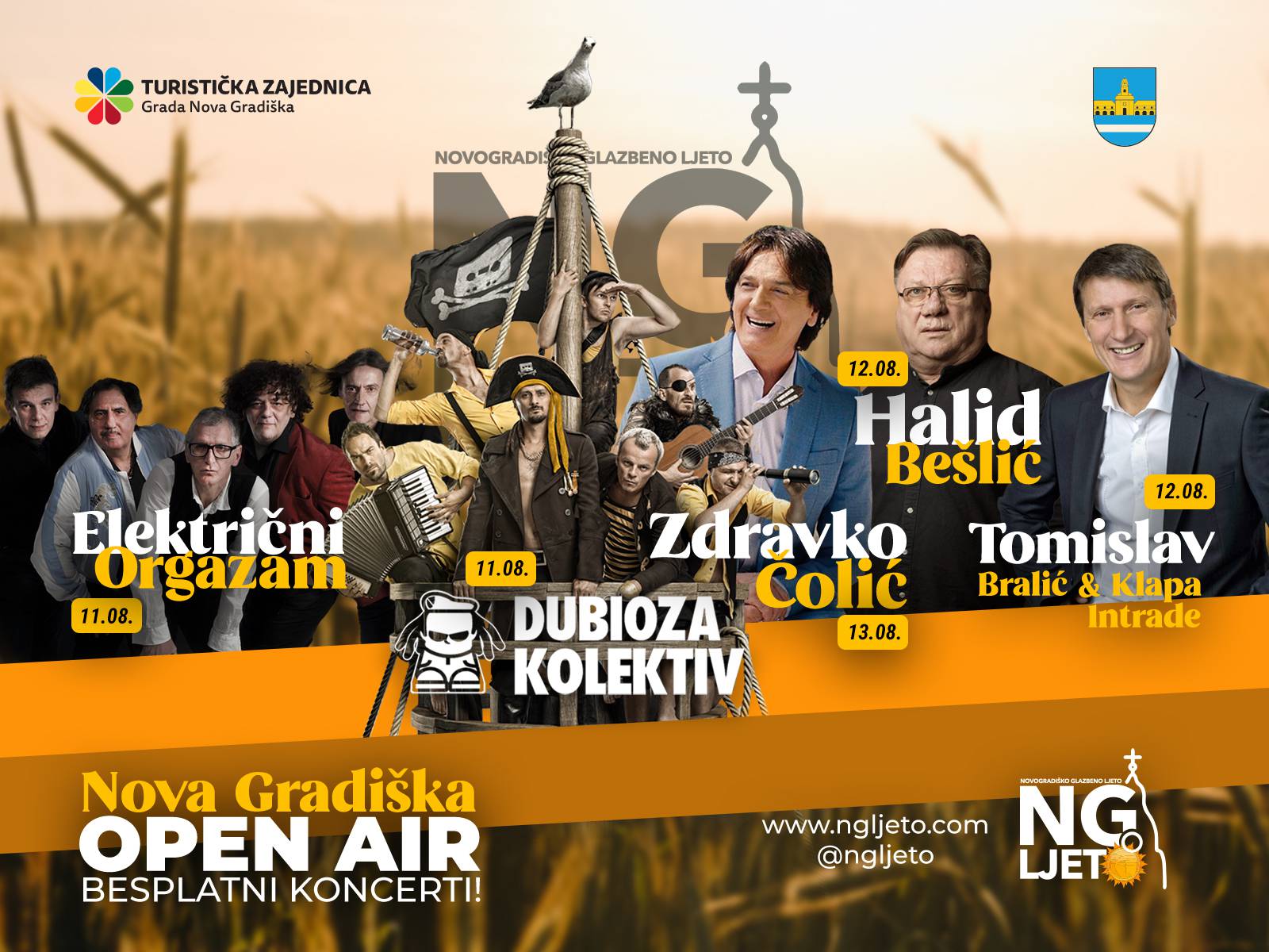 Nova Gradiška ima veliki open air koncert: Stiže Zdravko Ćolić, Dubioza, Tomislav Bralić i drugi