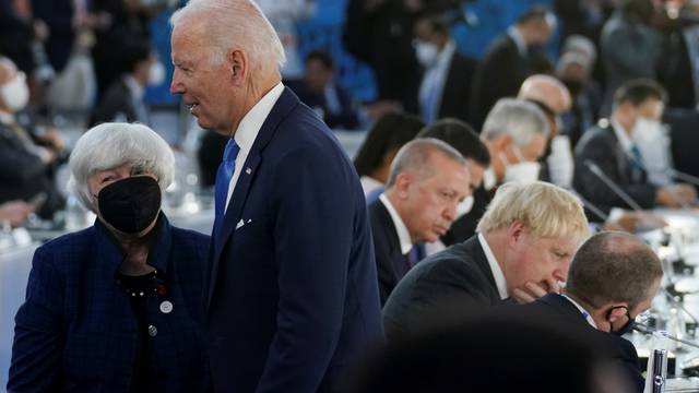 U.S. President Joe Biden attends the G20 summit in Rome