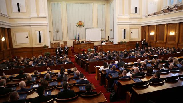 FILE PHOTO: General view shows the first plenary session of the new parliament in Sofia