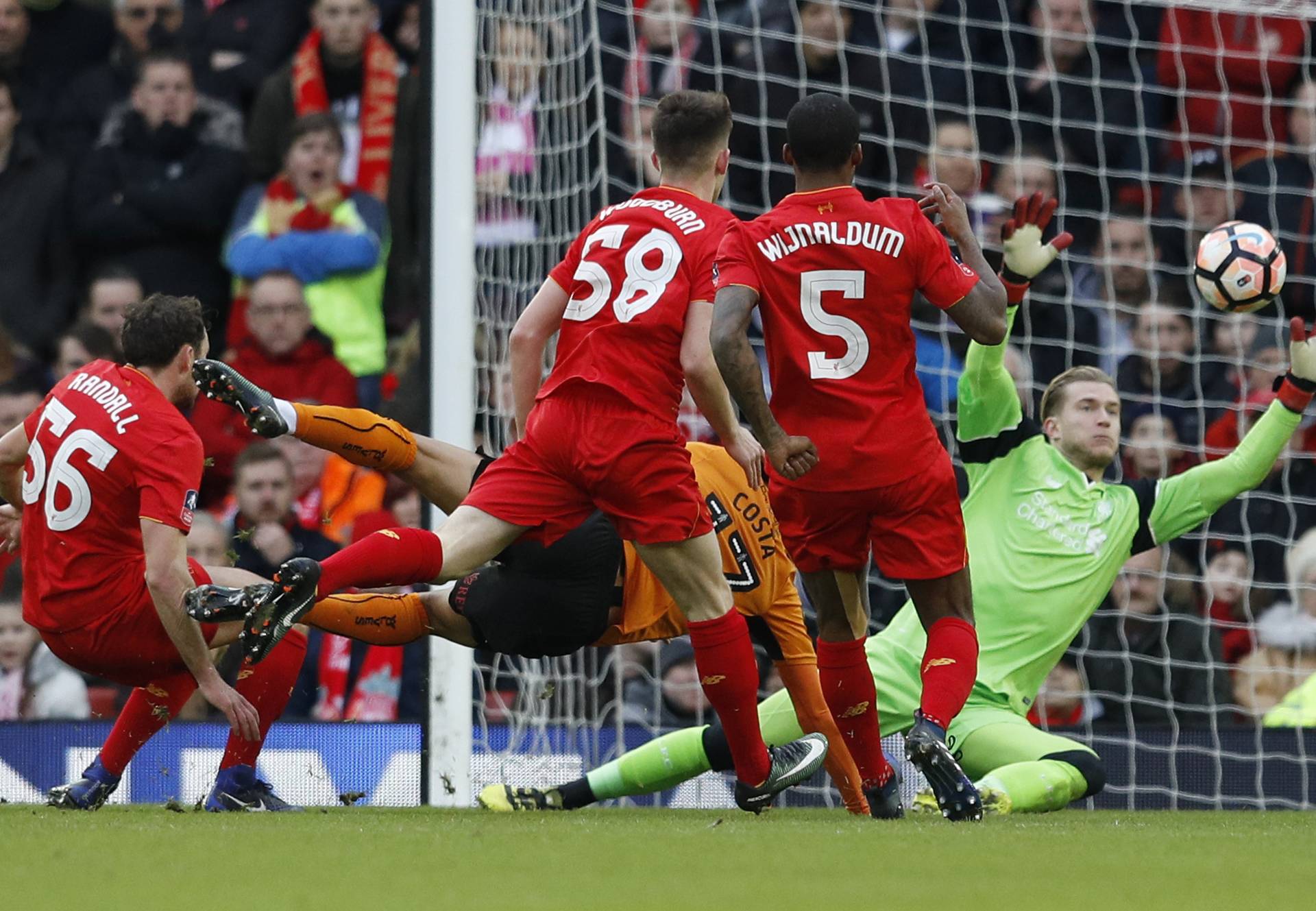 Wolverhampton Wanderers' Helder Costa shoots at goal