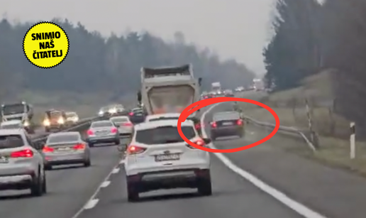 VIDEO Pogledajte divljaka na A1 kako pretječe po zaustavnoj!