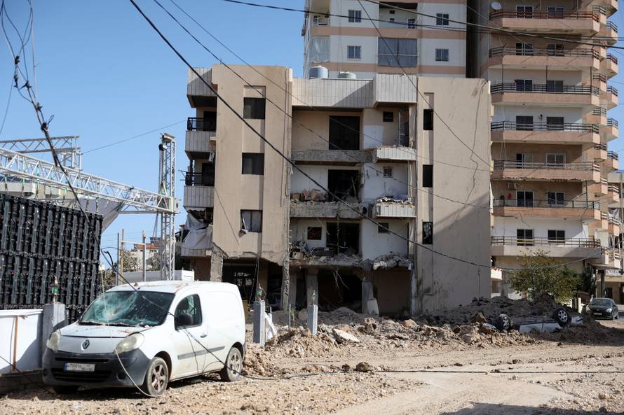Aftermath of a strike, in Tyre