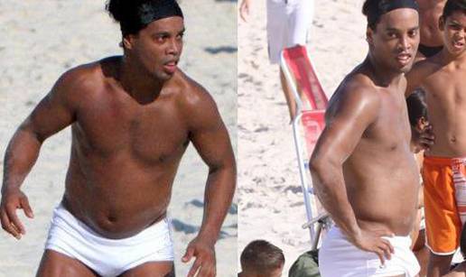 Ronaldinho pokazao pivski trbuščić na plaži u Brazilu