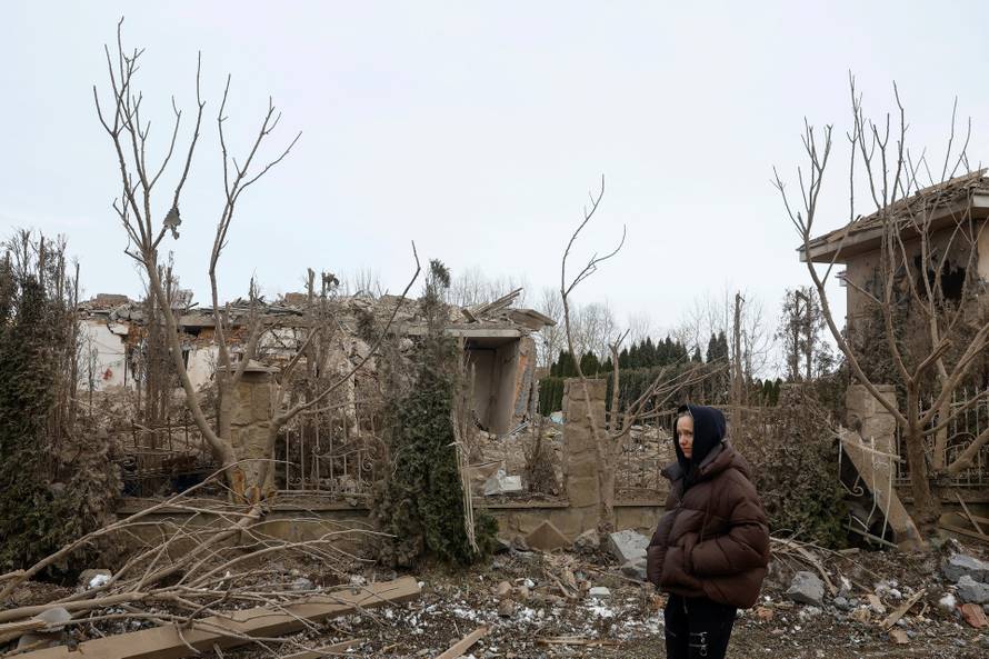 Aftermath of a Russian missile attack in Kyiv region