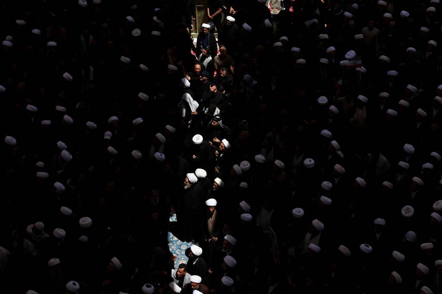 Funeral procession for Iran's late Supreme Leader Ayatollah Ali Khamenei in Najaf