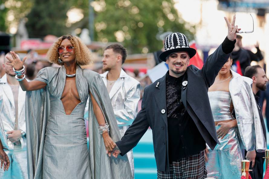 Eurovision Song Contest's 'Turquoise Carpet' event in Vienna