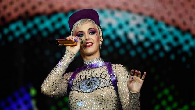 Katy Perry performs at Worthy Farm in Somerset during the Glastonbury Festival