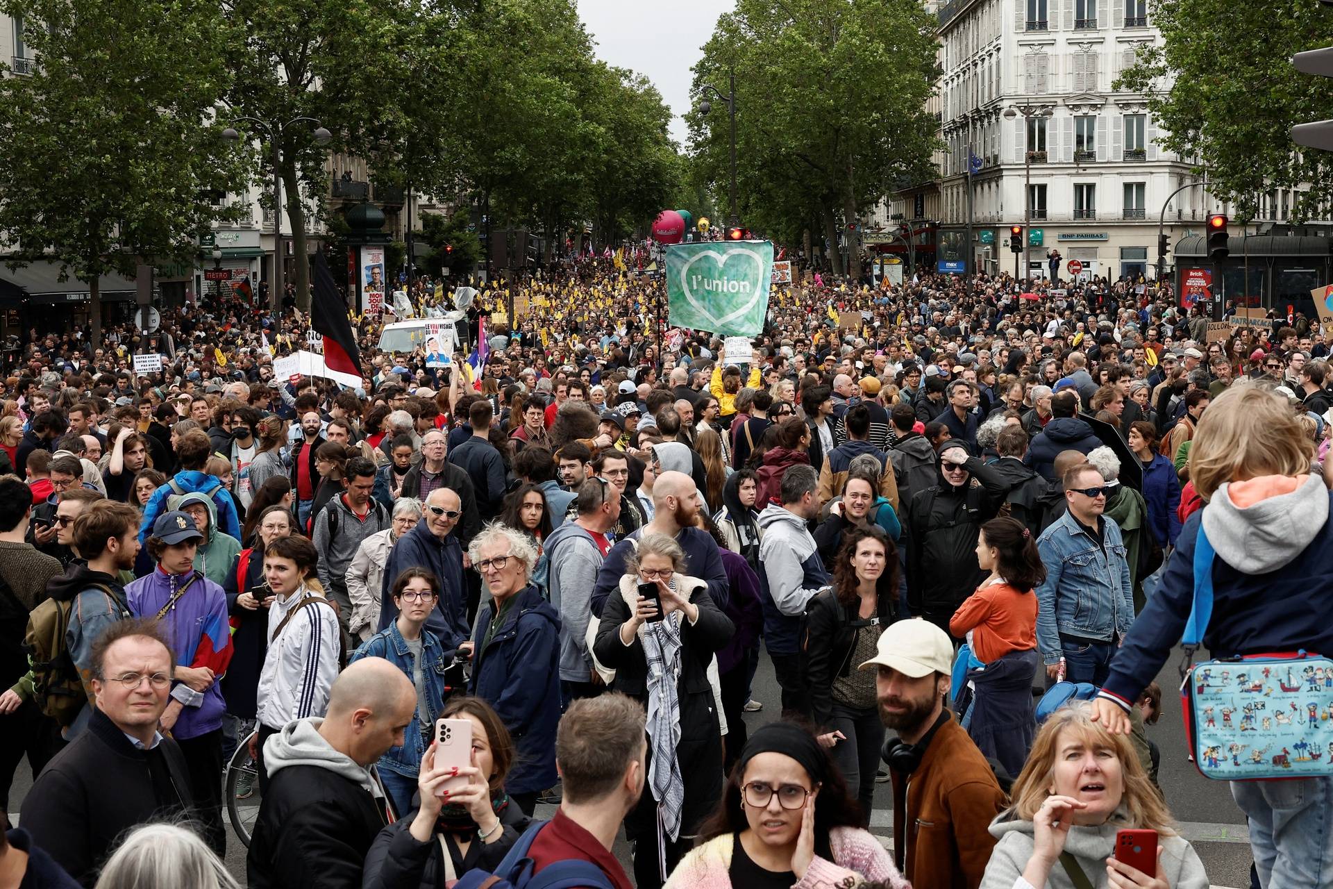 Demonstration against the French far-right National Rally party, in Paris