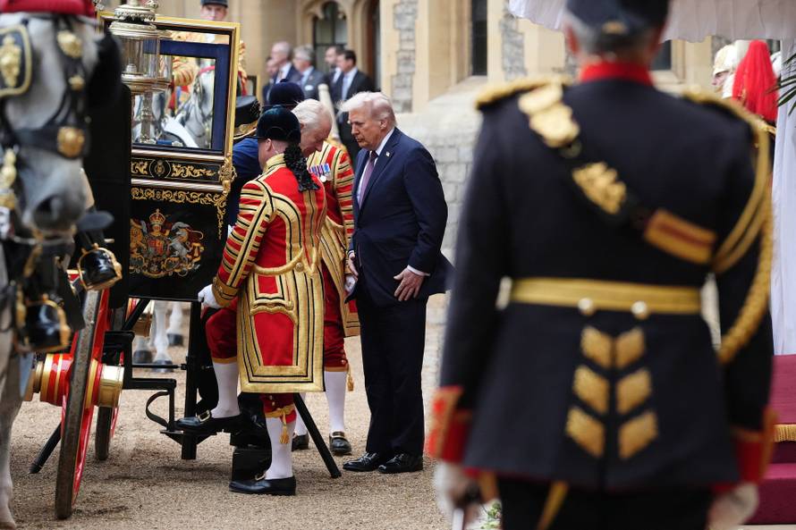 U.S. President Trump makes second state visit to Britain