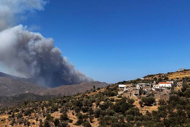 Wildfire on the island of Chios