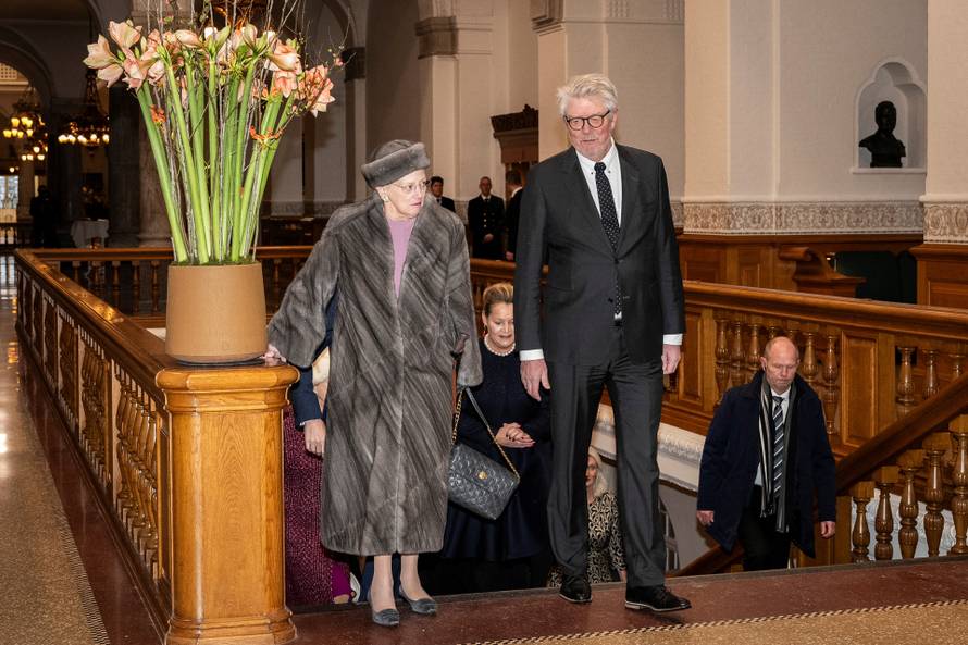 Denmark's royal family visits the Danish Parliament in Copenhagen