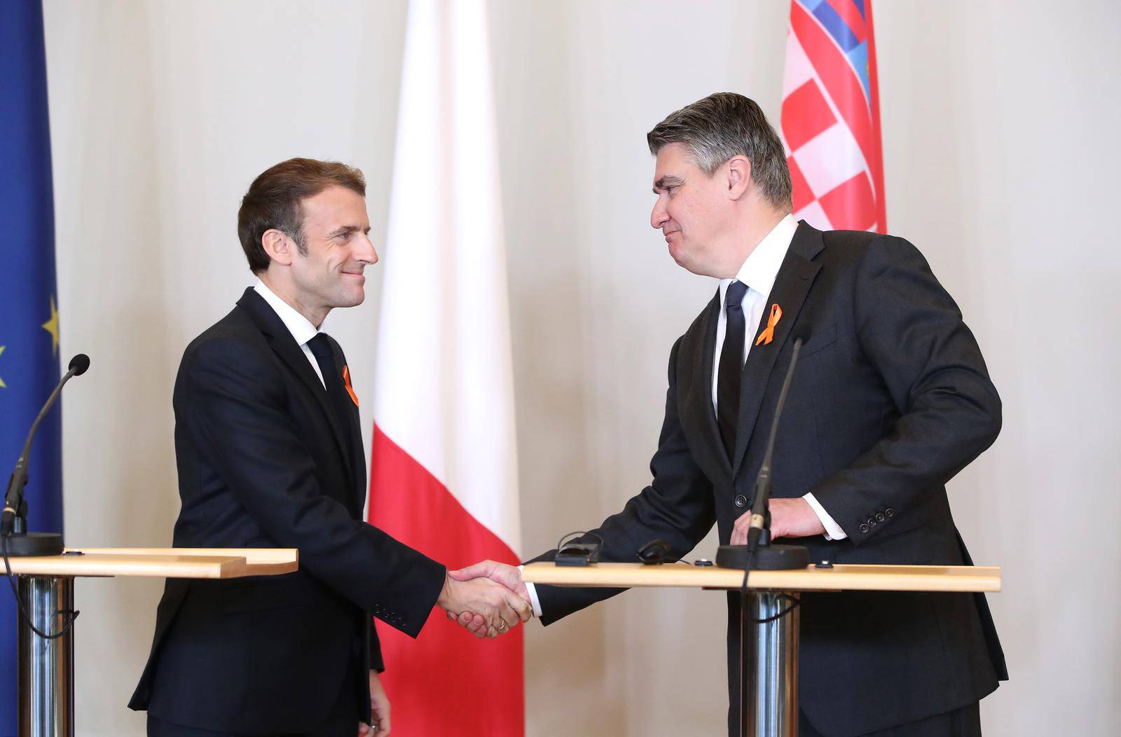 Zagreb: Milanović i Macron nakon sastanka su dali izjave za medije