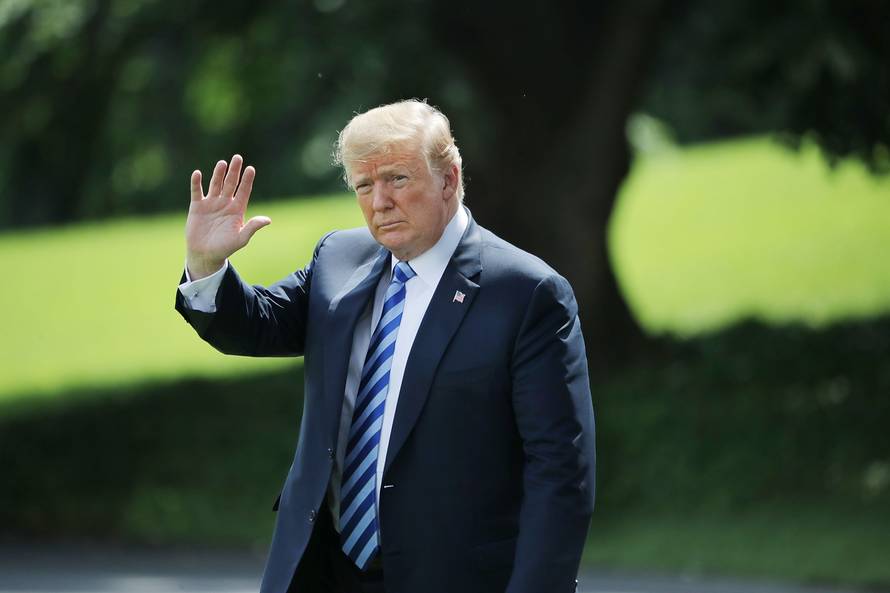 President Trump Departs White House For Camp David