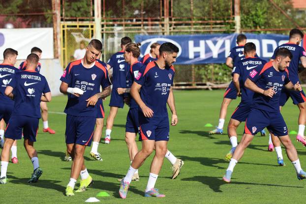 Rijeka: Trening nogometne reprezentacije Hrvatske