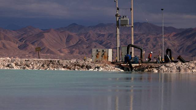 FILE PHOTO: Atacama Desert salt flats, lithium deposit spots, in Chile