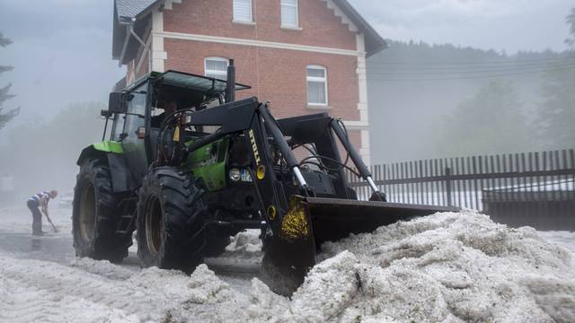 Hailstorm in Erzgebierge region